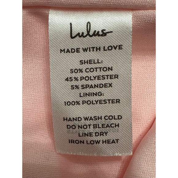 Lulus Bodycon Dress What About Tonight One Shoulder Neckline Stretch Pink M NWOT - Picture 10 of 10
